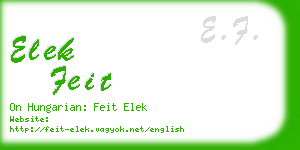 elek feit business card